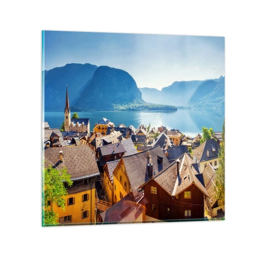 Cuadro sobre vidrio - Impresiones sobre Vidrio - No podría ser más pintoresco - 30x30 cm