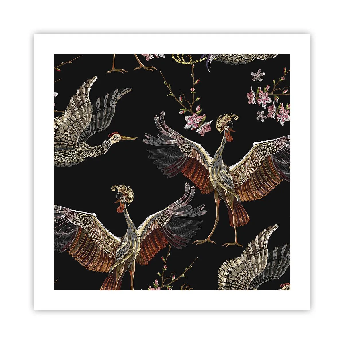 Póster - Aves de cuento de hadas - 50x50 cm