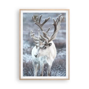 Póster en marco roble claro - Retrato al sol - 70x100 cm