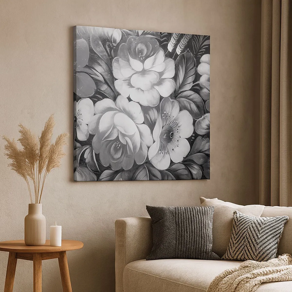 Cuadro sobre lienzo - Impresión de Imagen - Hermoso incluso en el gris - 30x30 cm