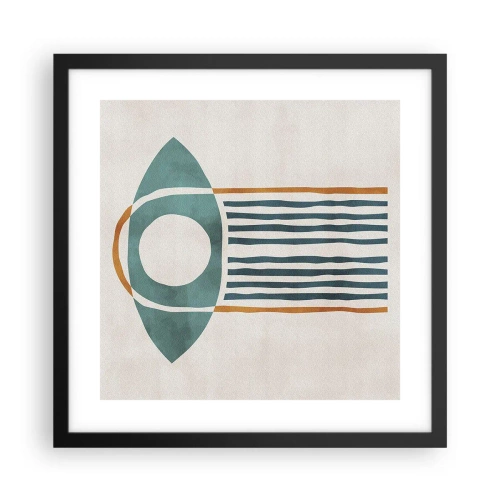 Póster en marco negro - Signos y rituales - 40x40 cm