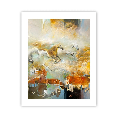 Póster - Galopando a través de la luz - 40x50 cm