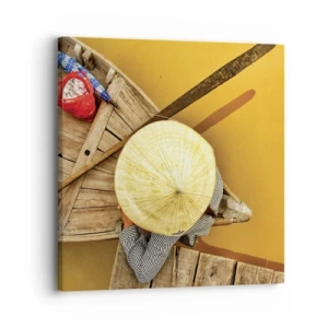 Cuadro sobre lienzo - Impresión de Imagen - La vida en el río amarillo - 30x30 cm