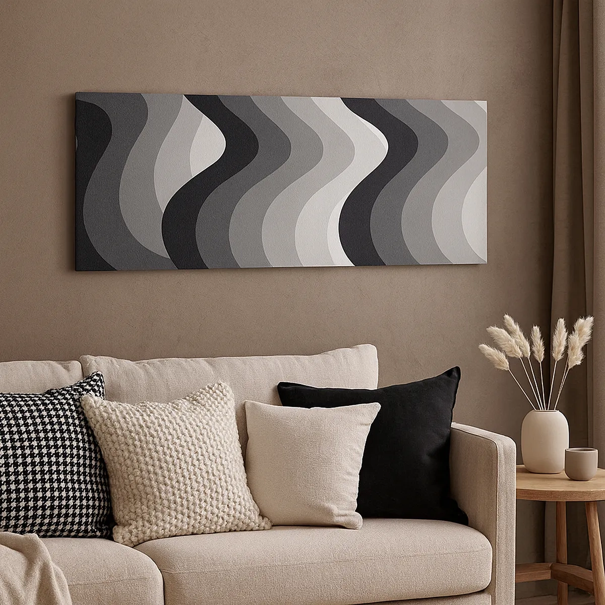 Cuadro sobre lienzo - Impresión de Imagen - Ola tras ola - 30x30 cm