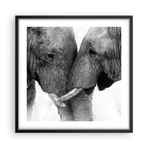 Póster en marco negro - Una confesión sincera - 50x50 cm