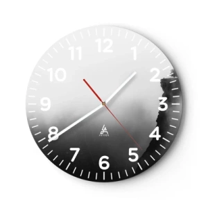 Reloj de pared - Reloj de vidrio - En el límite del mundo - 40x40 cm