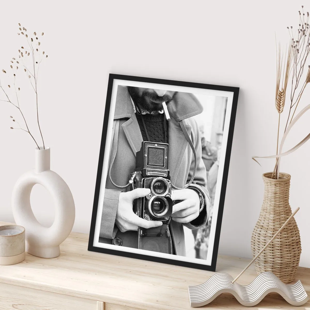 Póster en marco negro - En estilo retro - 50x70 cm