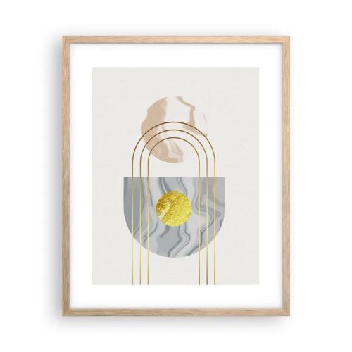 Póster en marco roble claro - Brillo y resplandor - 40x50 cm