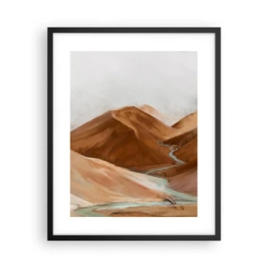 Póster en marco negro - Ruta hacia la fuente - 40x50 cm