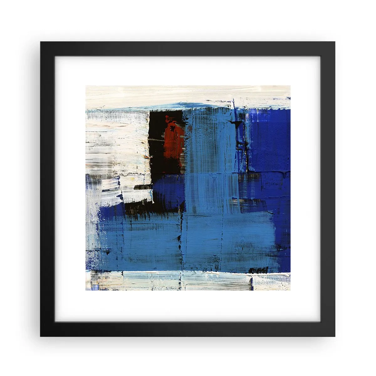 Póster en marco negro - El secreto del azul - 30x30 cm
