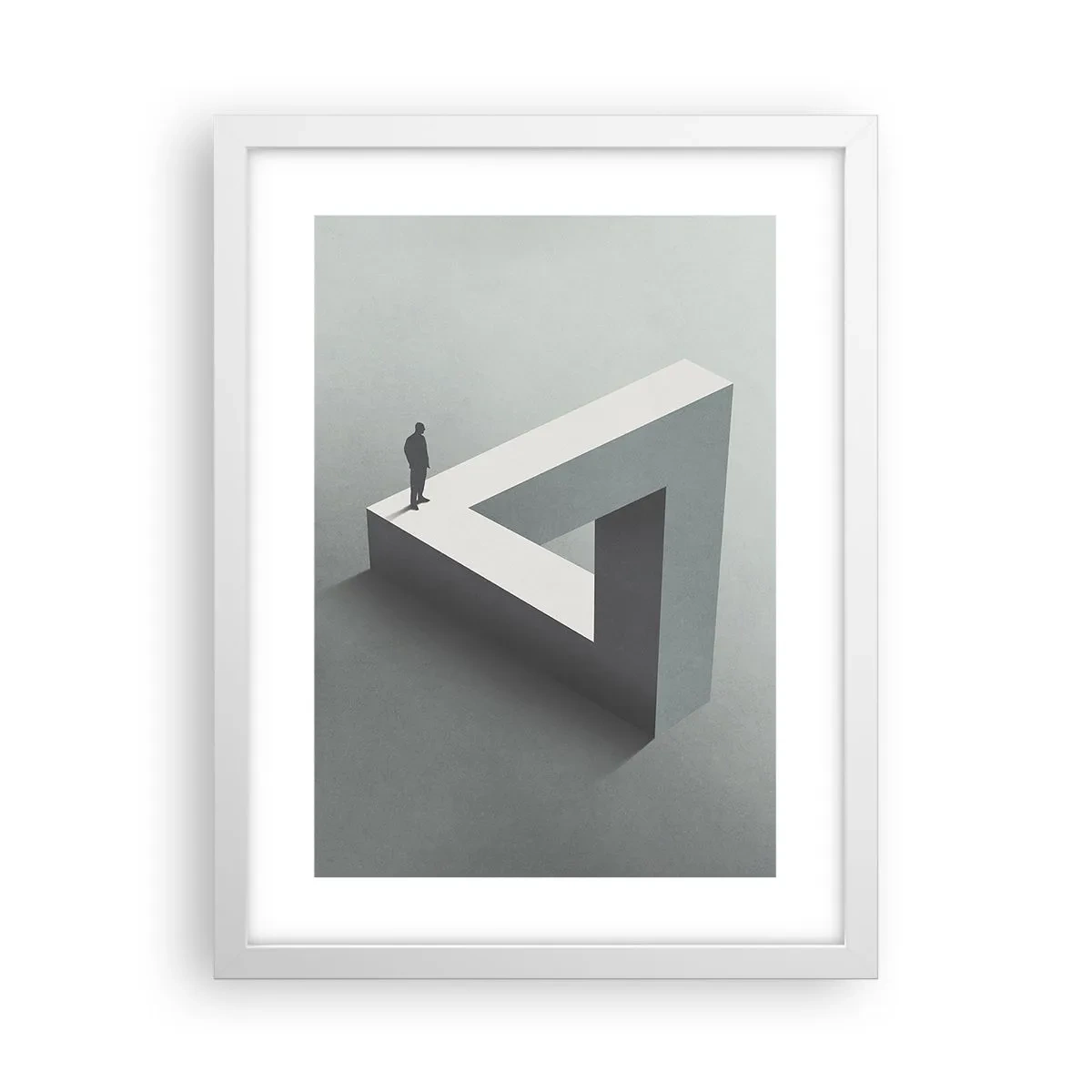 Póster en marco blanco - Y, sin embargo, es posible - 30x40 cm