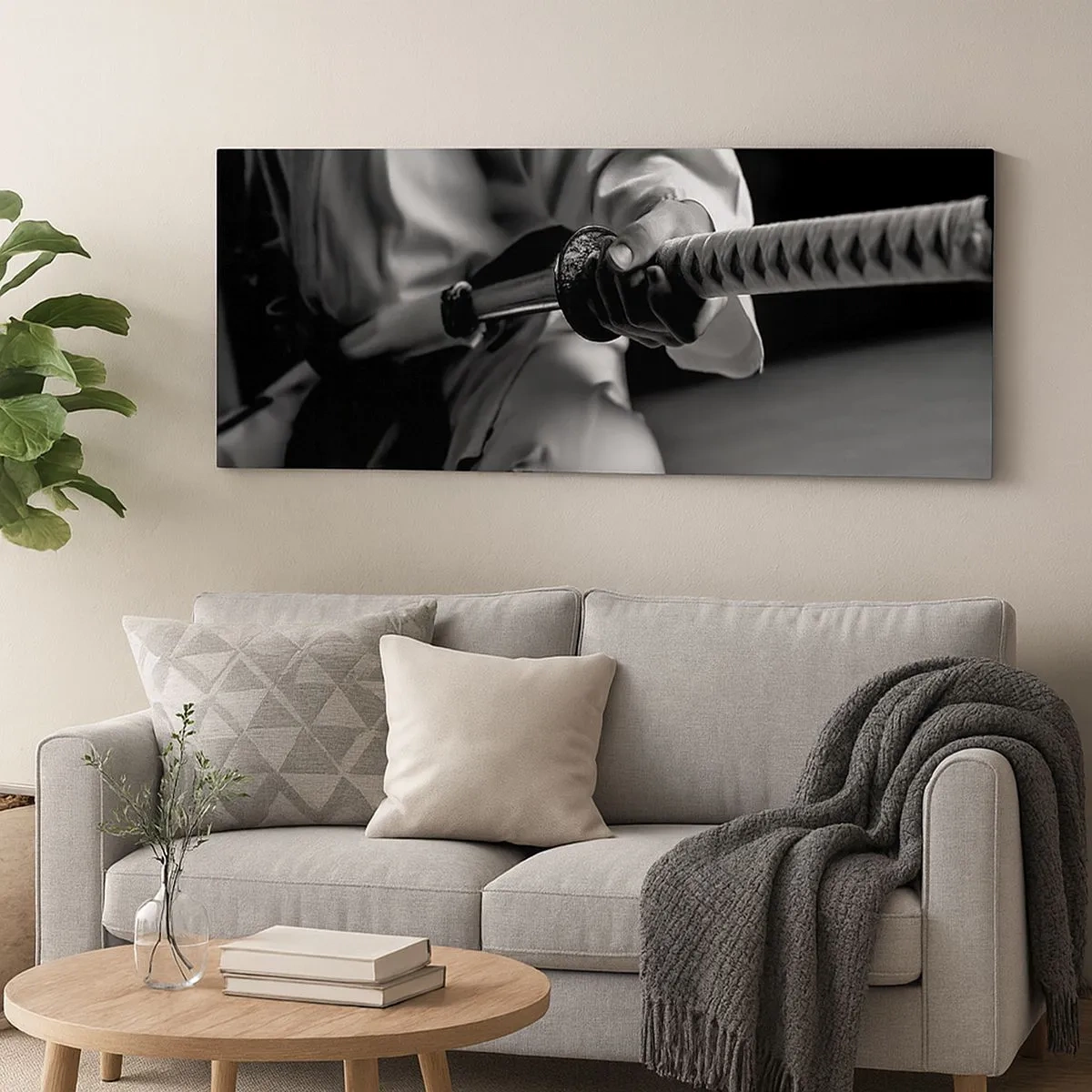 Cuadro sobre lienzo - Impresión de Imagen - Alma de guerrero - 100x40 cm