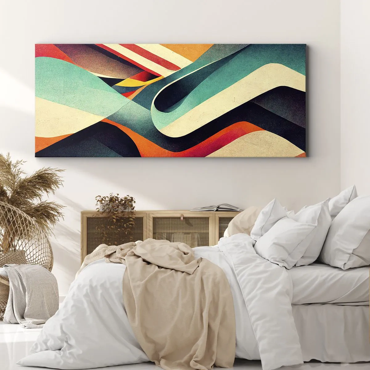Cuadro sobre lienzo - Impresión de Imagen - Composición intensa - 100x40 cm