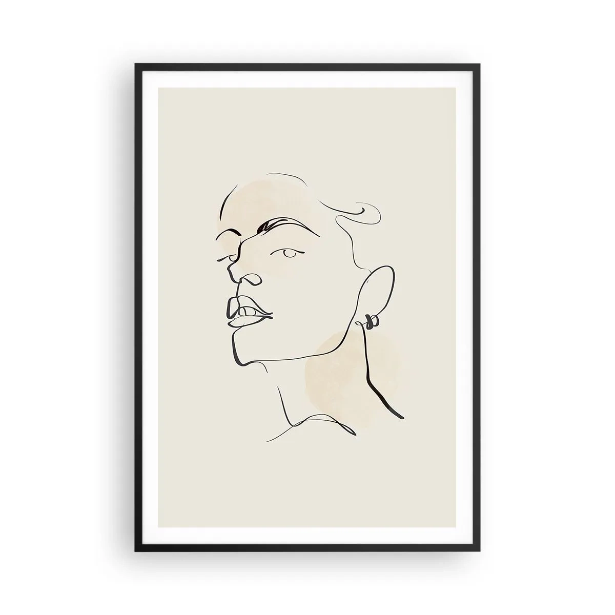 Póster en marco negro - Una mirada orgullosa - 70x100 cm