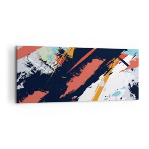 Cuadro sobre lienzo - Impresión de Imagen - Composición dinámica - 100x40 cm