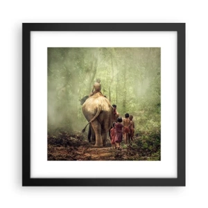 Póster en marco negro - El nuevo libro de la selva - 30x30 cm