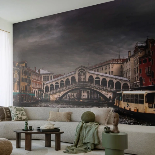 Fotomural Premium Canvas - Promesa de una velada veneciana - Ciudad, Venecia, Puente - 200x140 cm