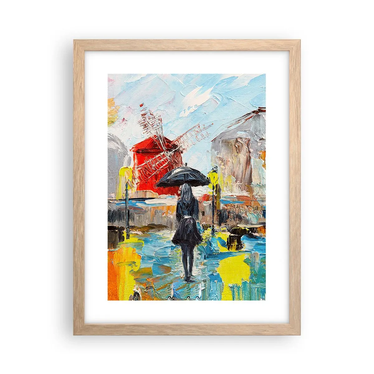 Póster en marco roble claro - Leyendas parisinas - 30x40 cm