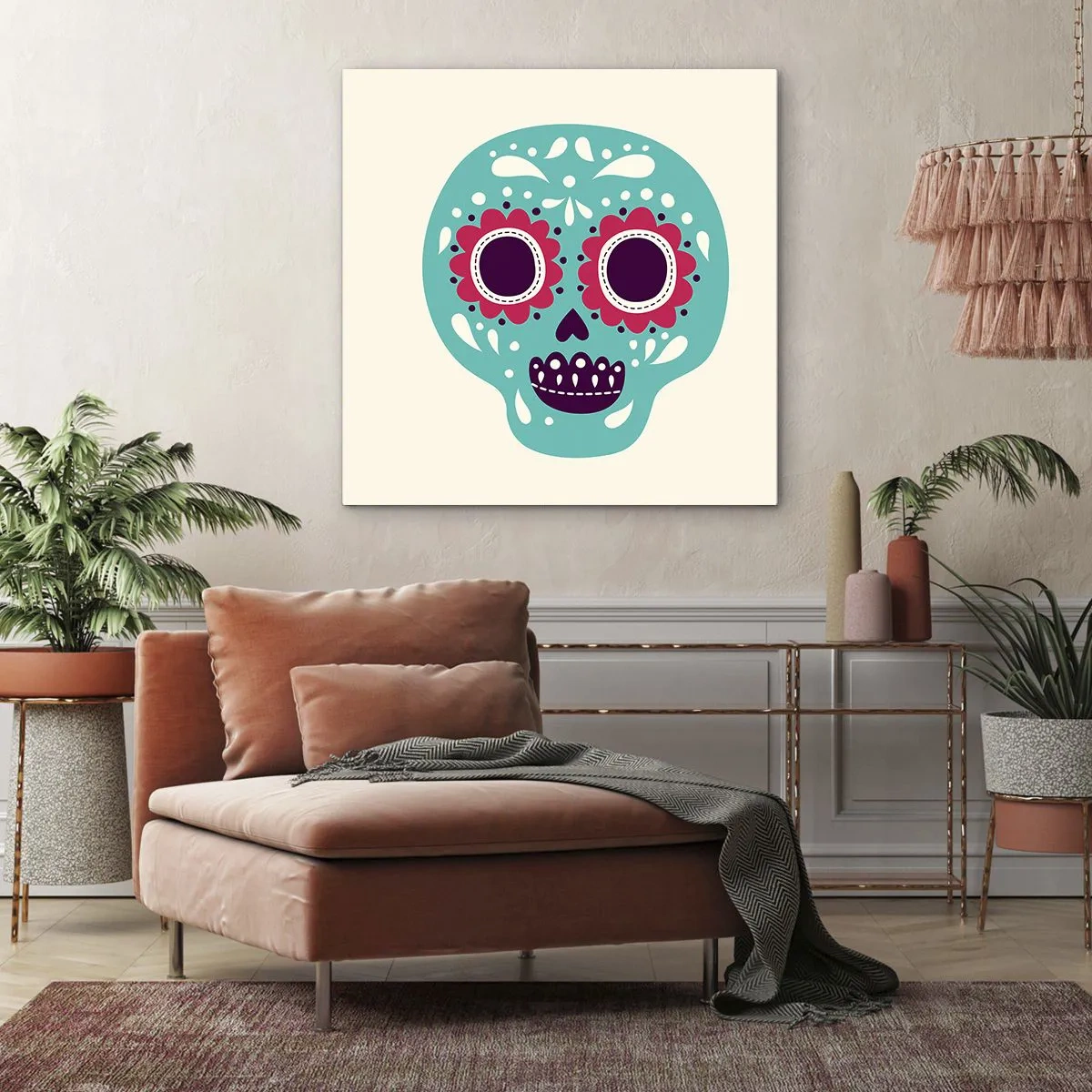 Cuadro sobre lienzo - Impresión de Imagen - La vida: diversión hasta la muerte - 60x60 cm