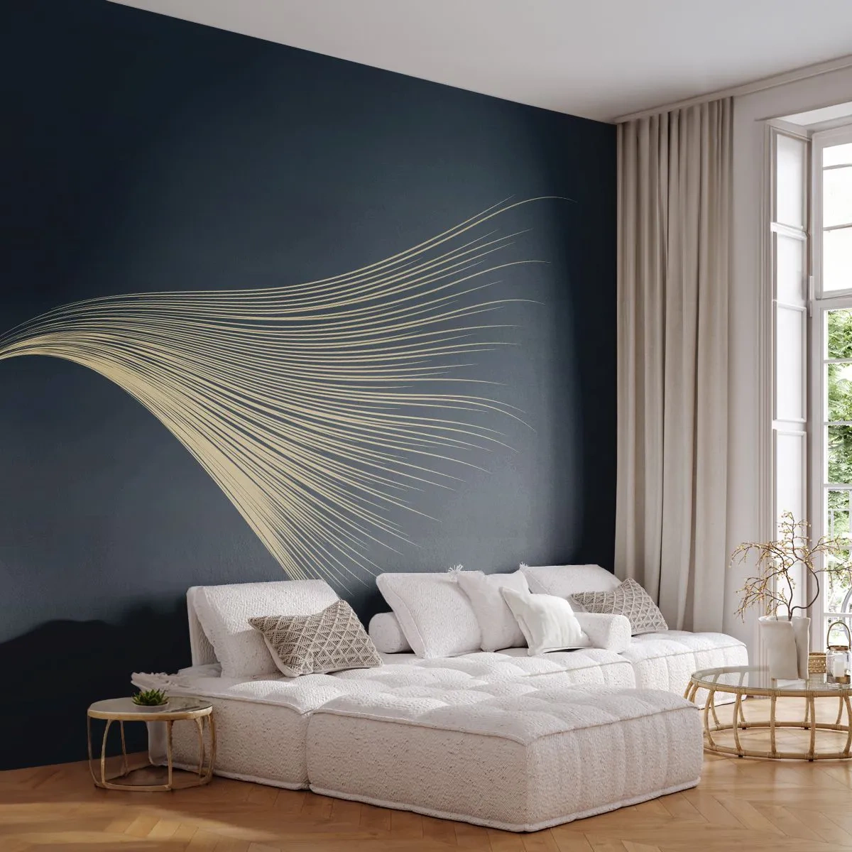Fotomural Premium Sand - Como el cabello de un ángel - Abstracción, Pedazo, Gráficos - 300x210 cm