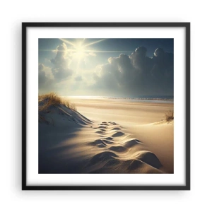 Póster en marco negro - Paisaje tranquilizador - 50x50 cm