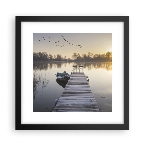 Póster en marco negro - Volveré en un rato - 30x30 cm