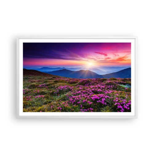 Póster en marco blanco - Dulce aroma a frescura - 91x61 cm