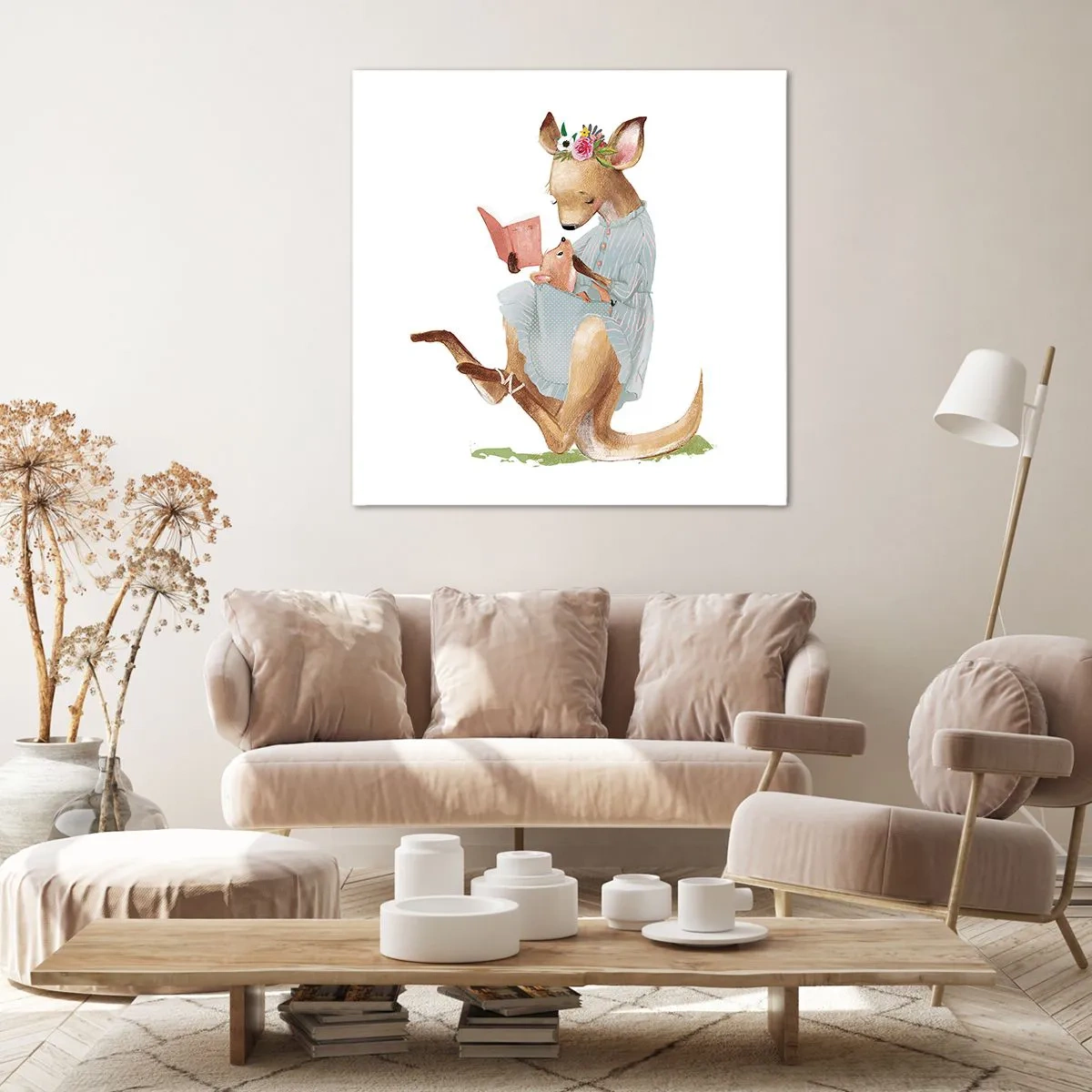 Cuadro sobre lienzo - Impresión de Imagen - Léeme un cuento, mamá - 50x50 cm