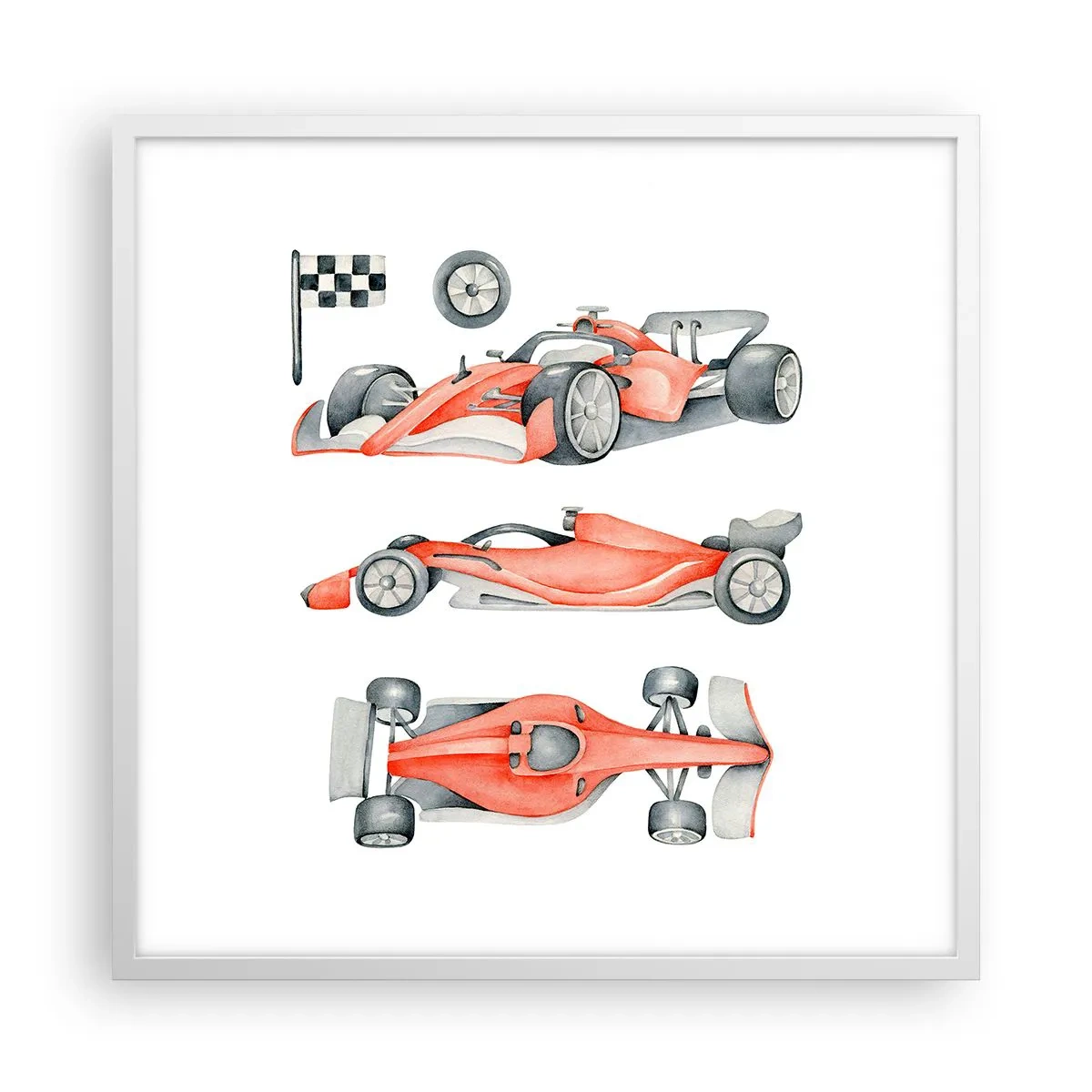 Póster en marco blanco - Para alcanzar un sueño - 60x60 cm