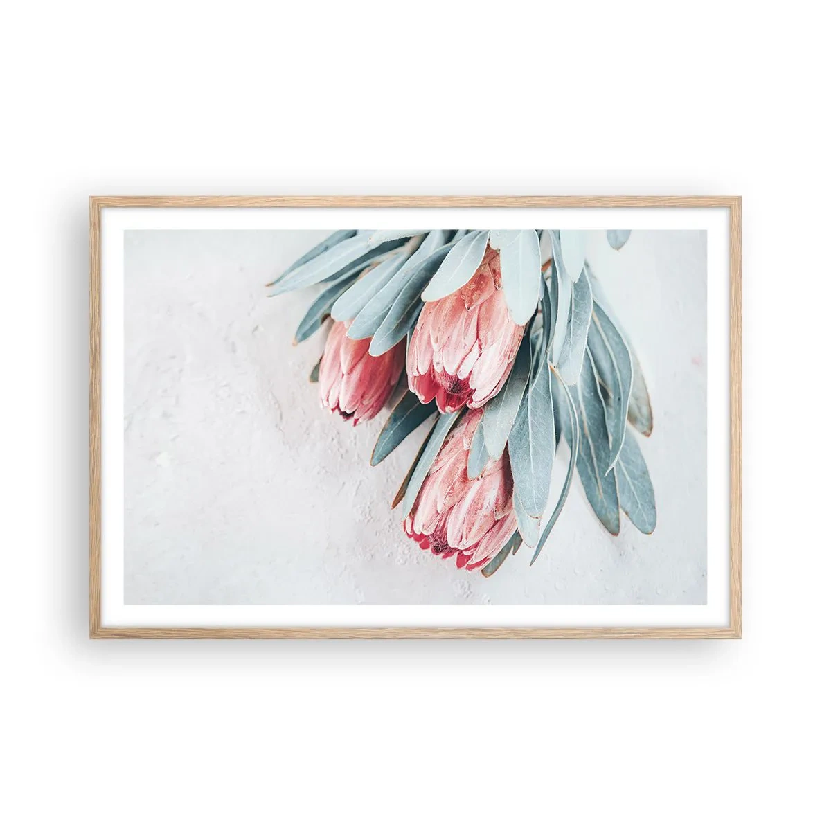 Póster en marco roble claro - Avergonzada de su propia belleza - 91x61 cm