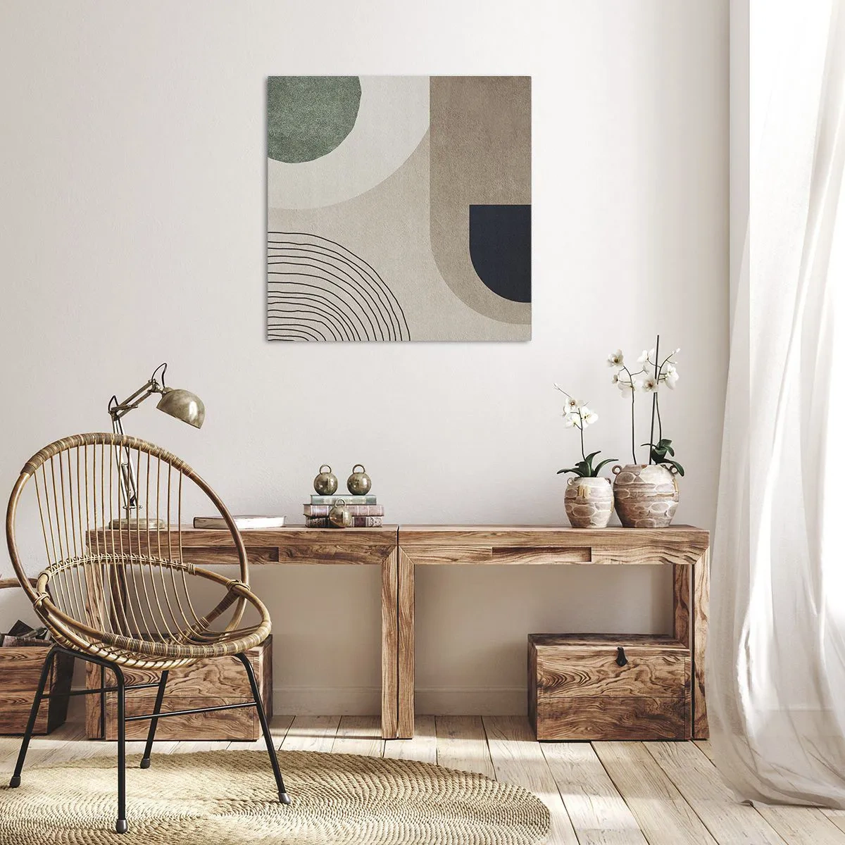 Cuadro sobre lienzo - Impresión de Imagen - La delicadeza de un óvalo - 60x60 cm