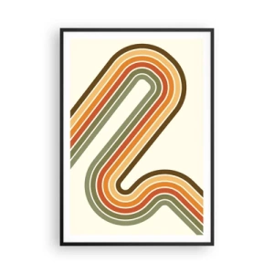 Póster en marco negro - Zigzagueando hasta su destino - 70x100 cm