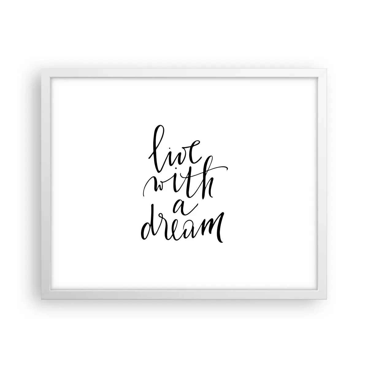 Póster en marco blanco - Por supuesto - 50x40 cm