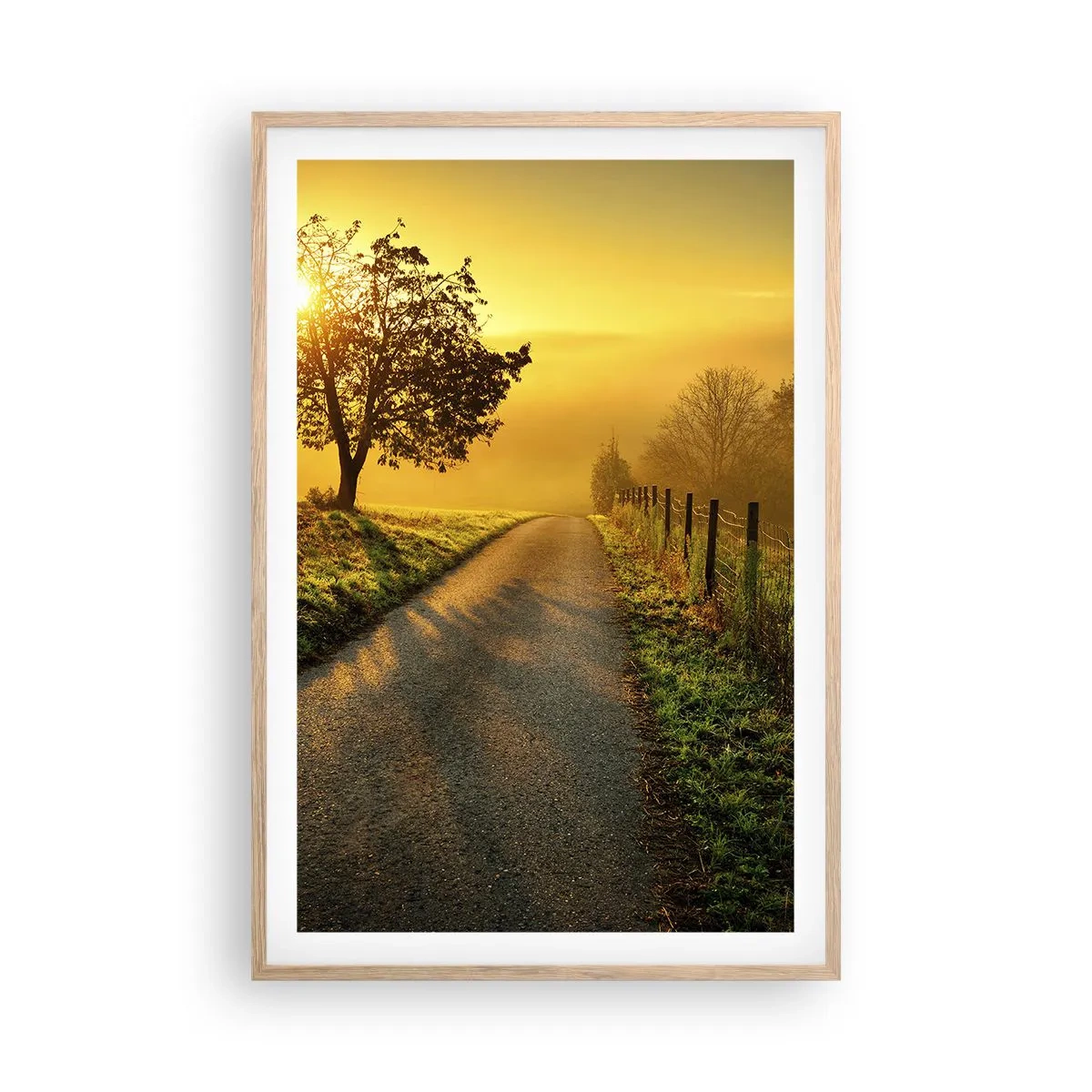 Póster en marco roble claro - Tarde melosa - 61x91 cm