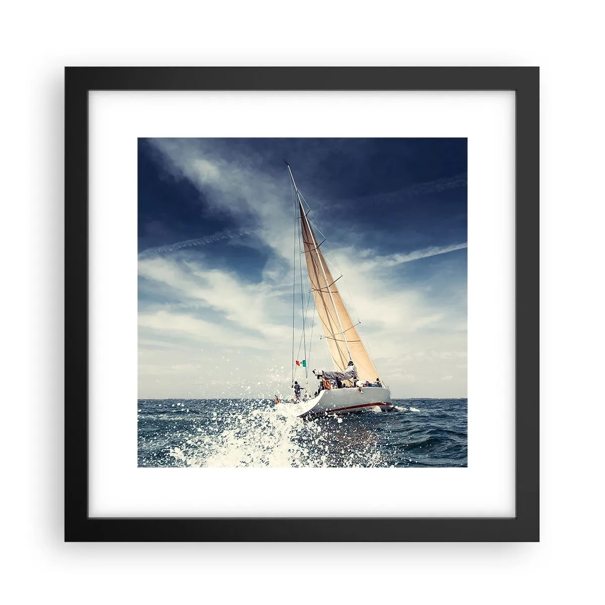 Póster en marco negro - ¡No nos alcanzarán! - 30x30 cm