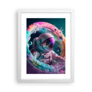 Póster en marco blanco - Puerta estelar - 30x40 cm