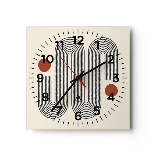 Reloj de pared - Reloj de vidrio - De principio a fin - 30x30 cm