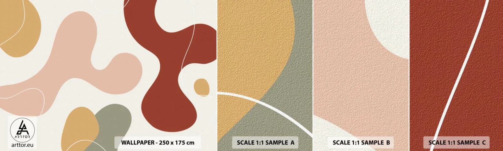 Muestra de fotomural autoadhesivo Deluxe Sticker - La esencia de la pintura - Abstracción, Pedazo, Imaginación - 100x30 cm