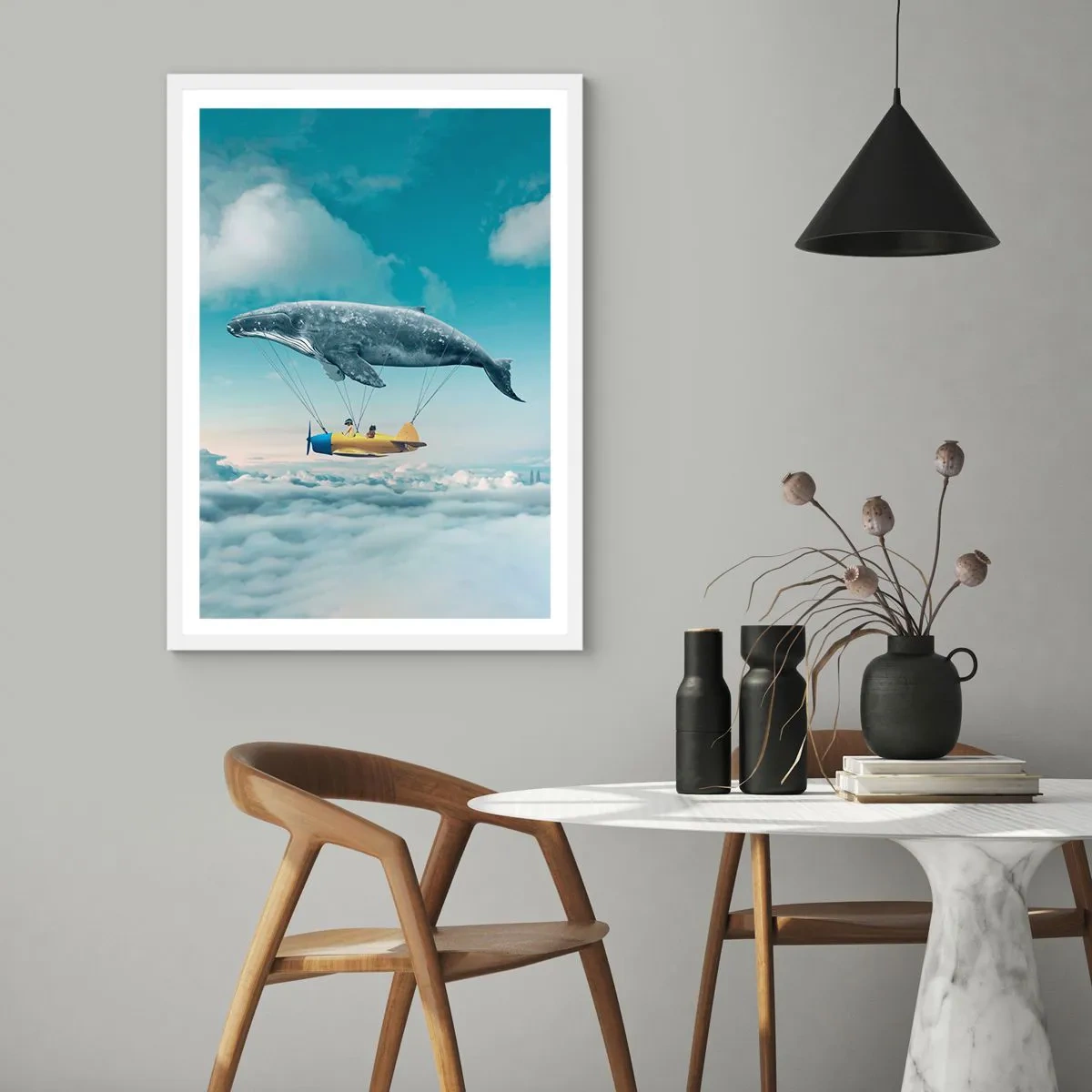 Póster en marco blanco - ¿Por qué no? - 40x50 cm