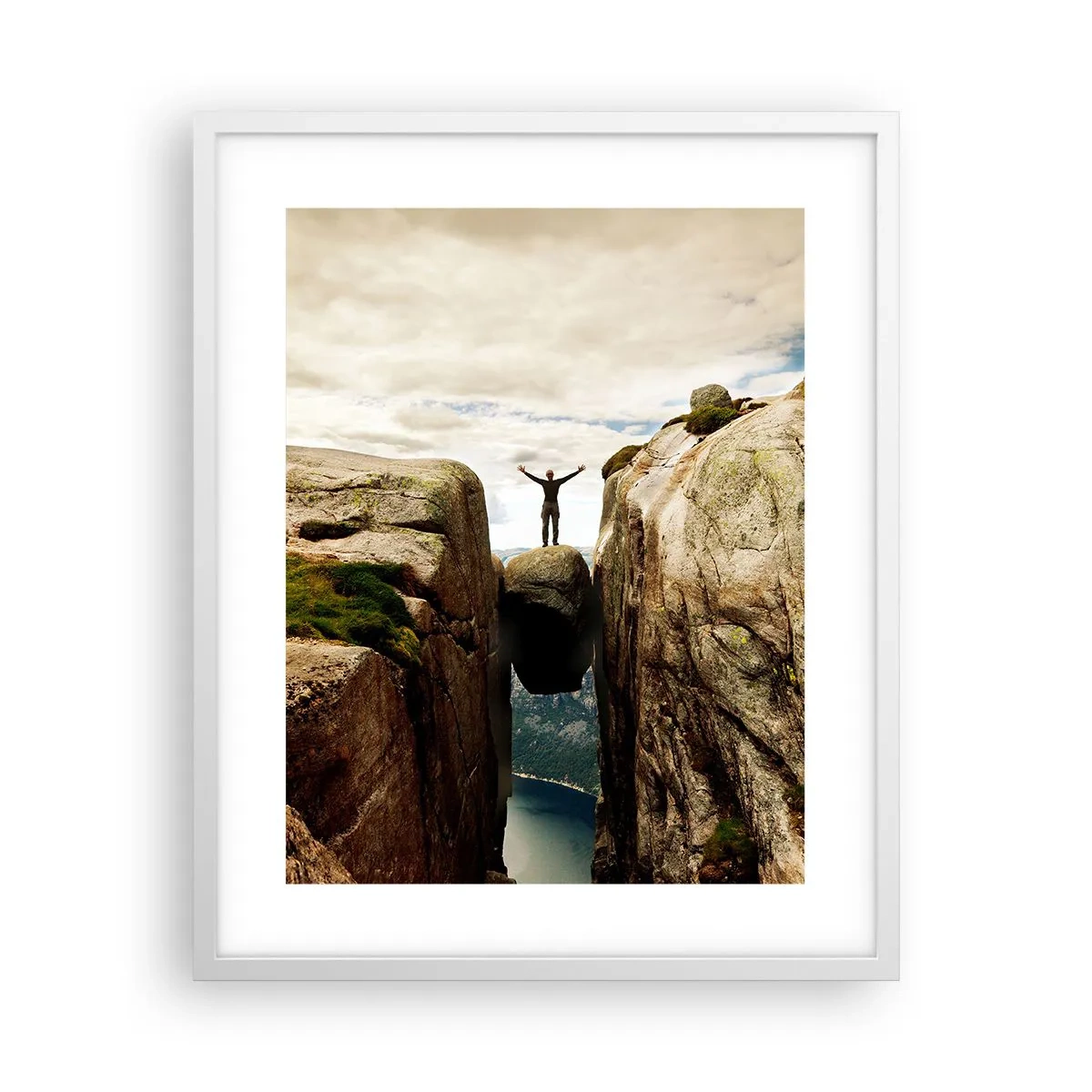 Póster en marco blanco - ¿Cómo estoy? - 40x50 cm