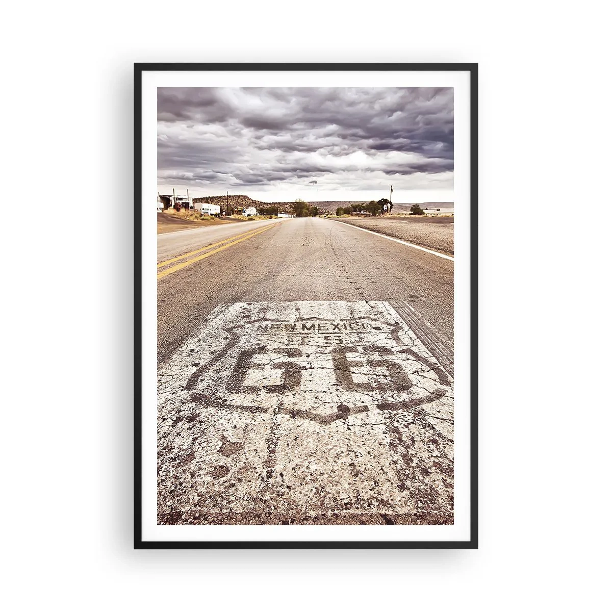 Póster en marco negro - Mother Road: una leyenda americana - 70x100 cm