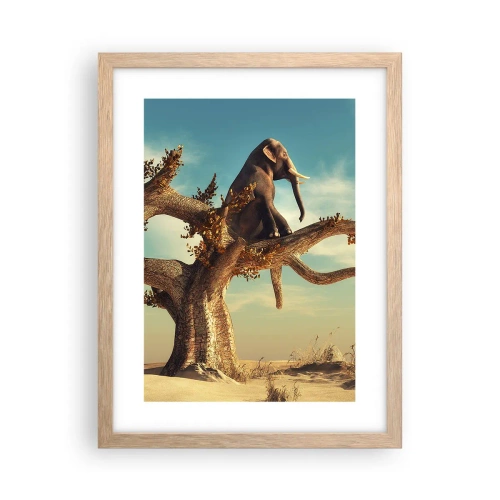 Póster en marco roble claro - Un nuevo punto de vista - 30x40 cm