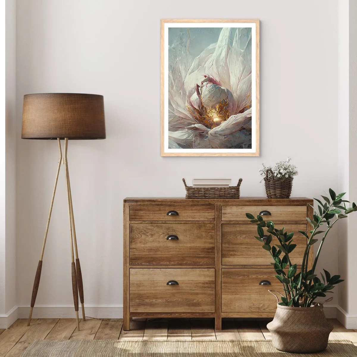 Póster en marco roble claro - Florece una vez cada cien años - 61x91 cm