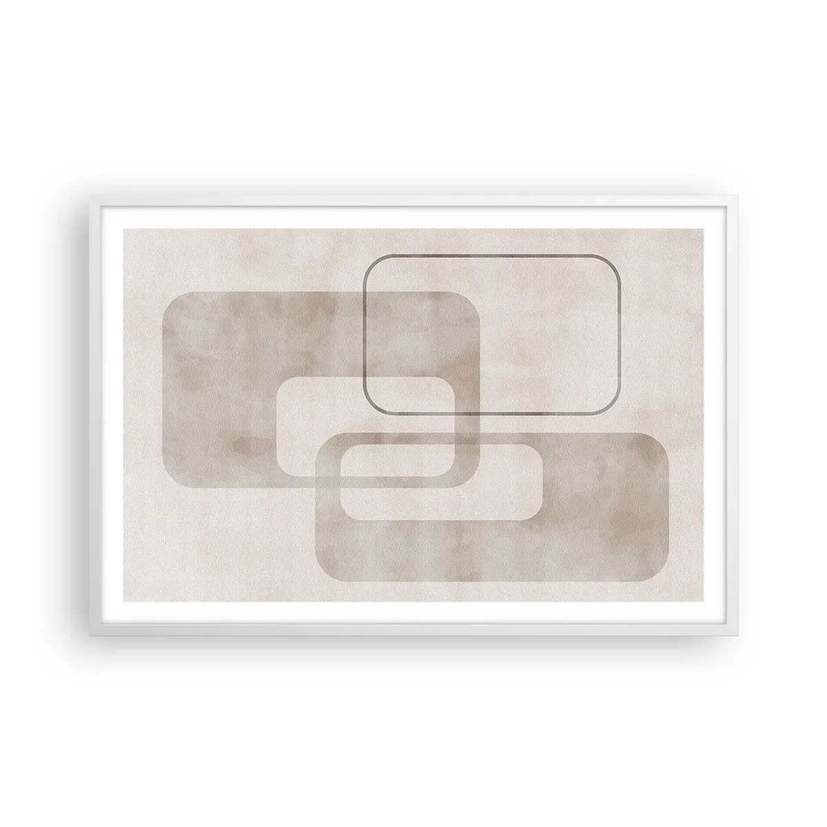 Póster en marco blanco - Fuga geométrica - 91x61 cm