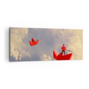 Cuadro sobre lienzo - Impresión de Imagen - El viaje de un soñador - 100x40 cm