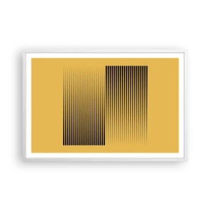 Póster en marco blanco - Cuadrado de opuestos - 91x61 cm