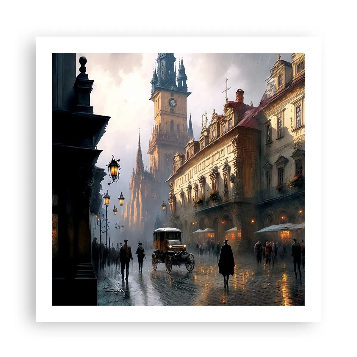 Póster - La magia de una noche de Praga - 60x60 cm