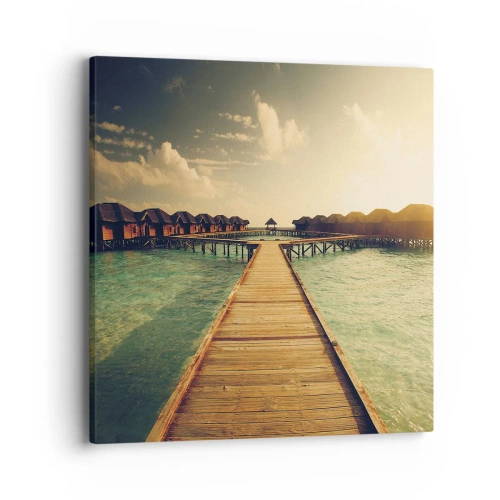 Cuadro sobre lienzo - Impresión de Imagen - Una cálida invitación - 40x40 cm