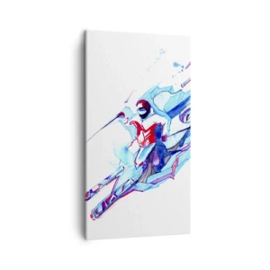 Cuadro sobre lienzo - Impresión de Imagen - Loca carrera de alegría - 45x80 cm