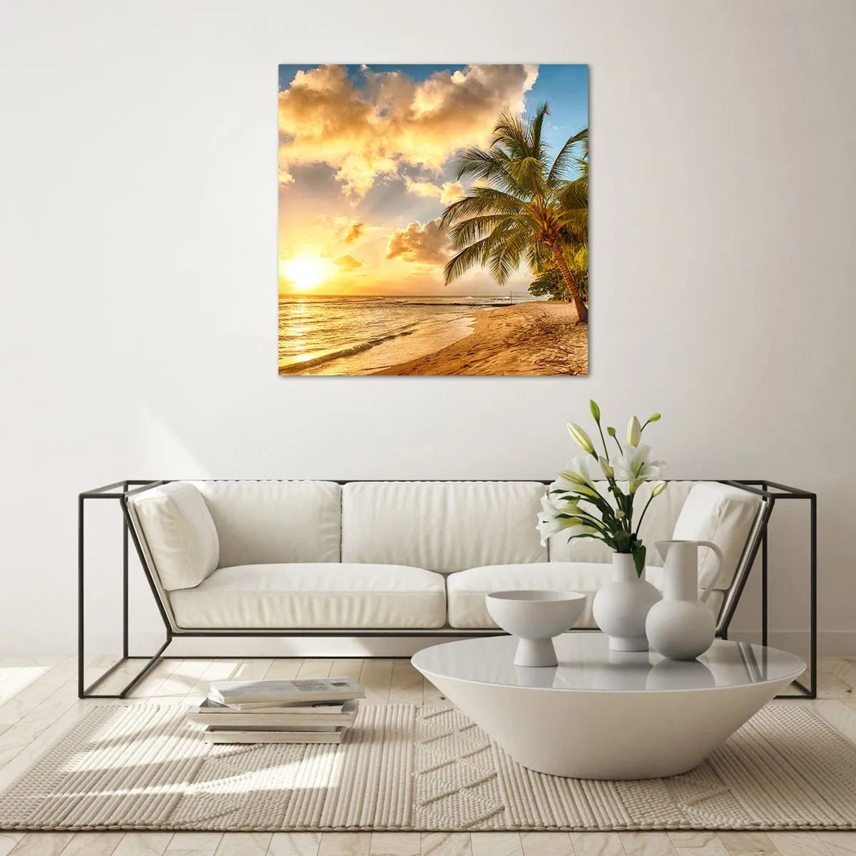 Cuadro sobre vidrio - Impresiones sobre Vidrio - El eterno verano, siempre de vacaciones - 30x30 cm